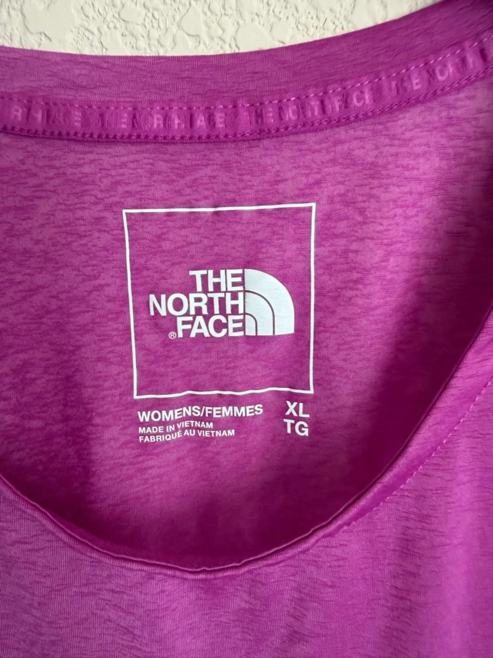 The North Face Reaxion Amp Training Tee Womens XL Purple Heather S/S Gym Shirt - Picture 3 of 8